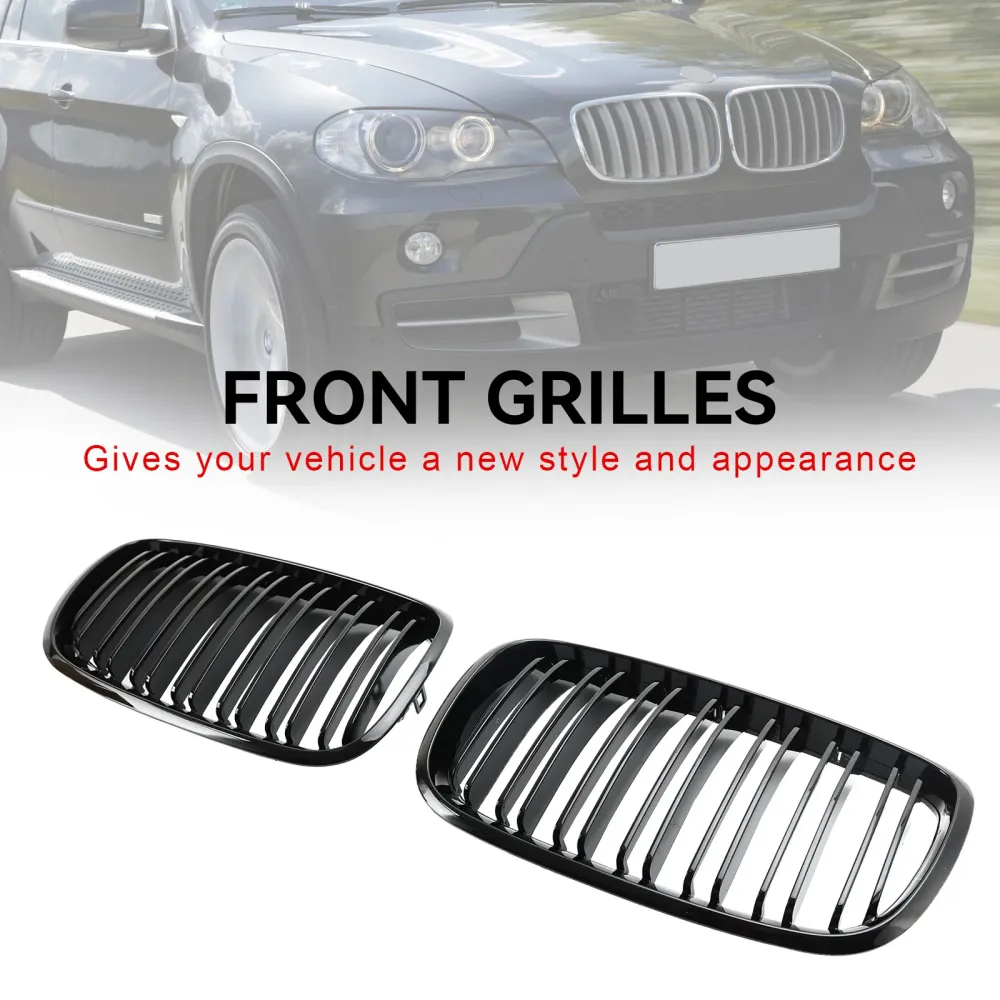 BMW X5 M (E70) 2009-2013 Front støtfanger Nyregitter Grill Gloss Black