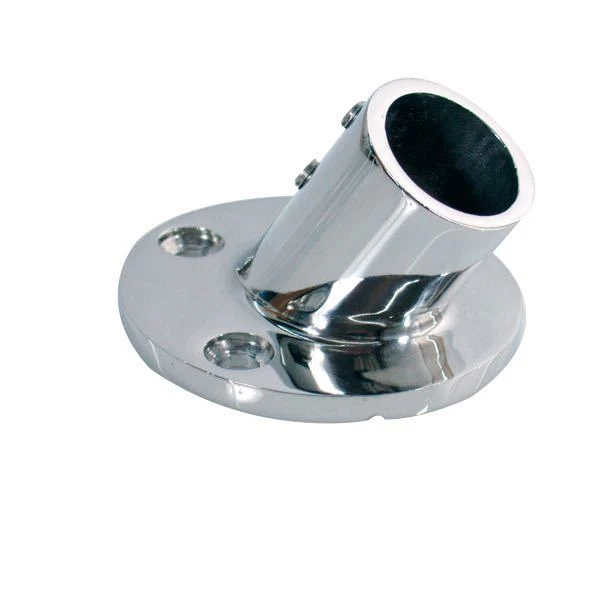 Bunnbrakett rund Ø25mm - 60 grader RF stål AISI 316