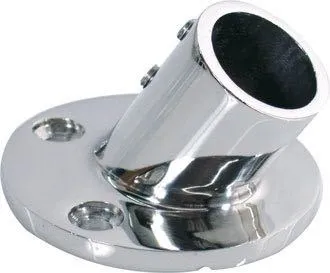 Bunnbrakett rund Ø25mm - 60 grader RF stål AISI 316