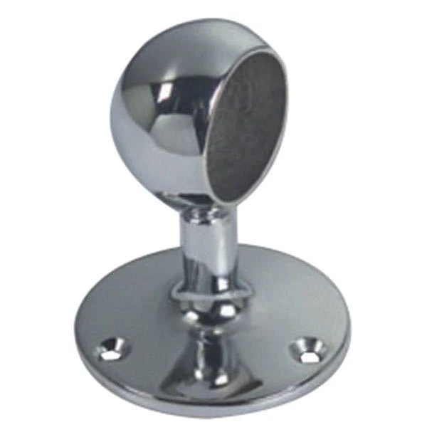 Foresti, Endestykke forkrommet messing, 30 mm pinne, Ø 65 mm, Høyde 75 mm