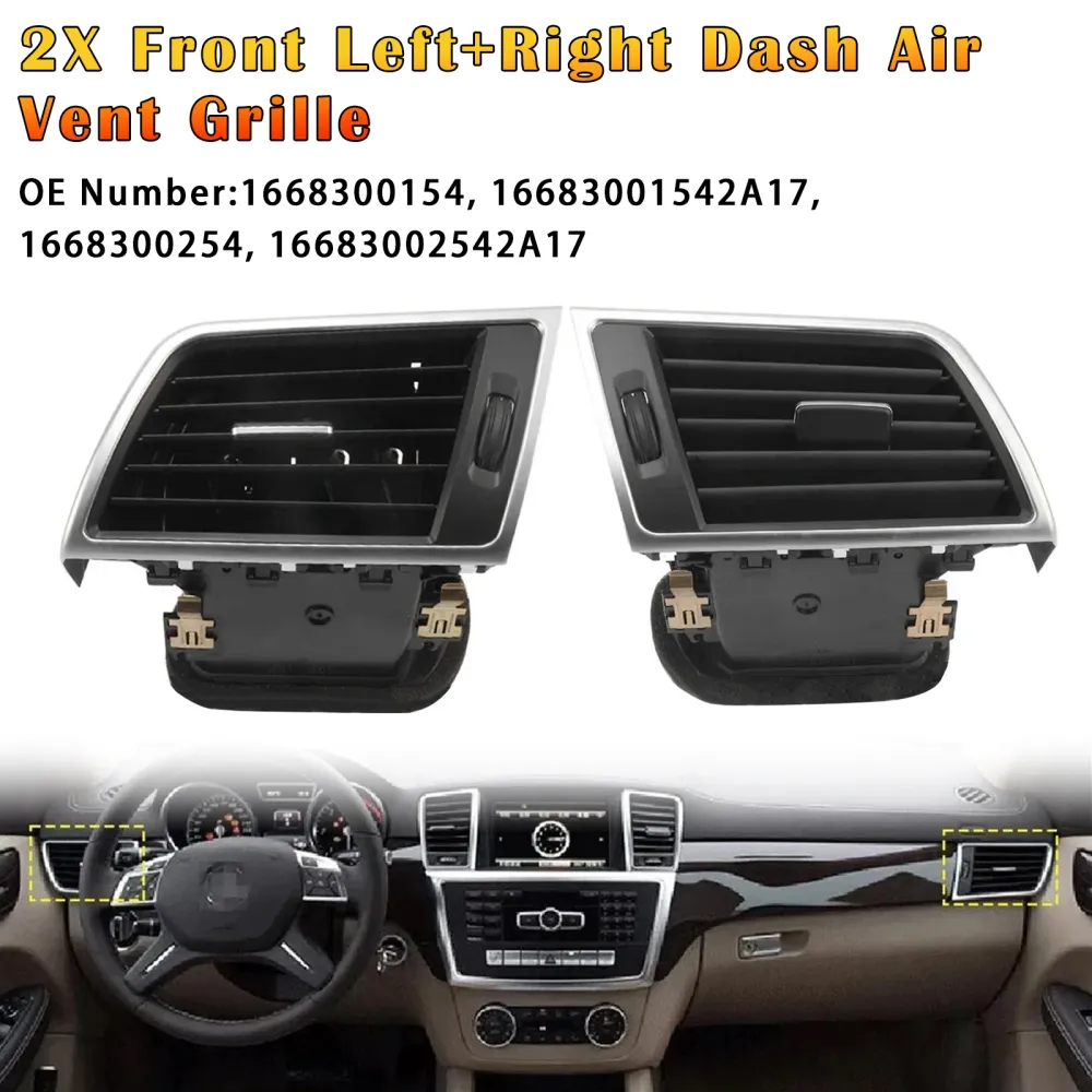 2X Front Left+Right Dash Air Vent Grille Benz W166 X166 GL450 2012-2015