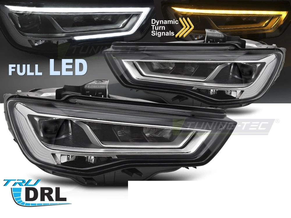Frontlykter Audi A3 8V 12-20 - Full LED med Sekvensielle DRL
