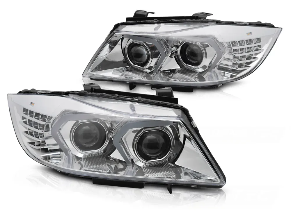 Frontlykter BMW 3 Serie (E90/E91) 05-11 - Xenon LED Krom