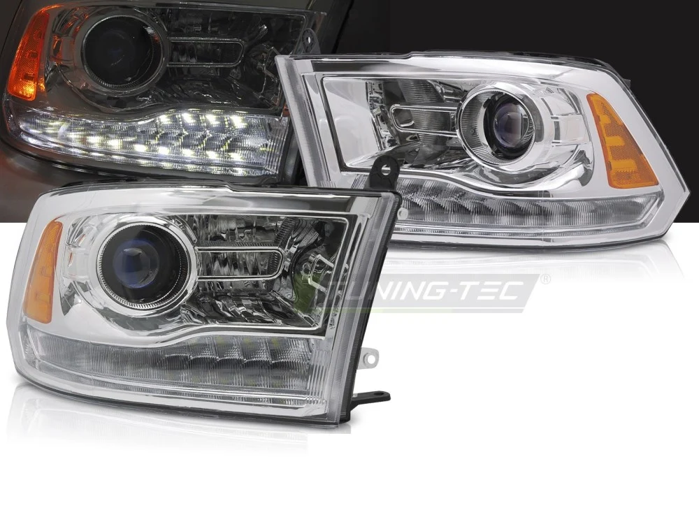 Frontlykter Dodge Ram (2009–2018) Krom - LPDO42