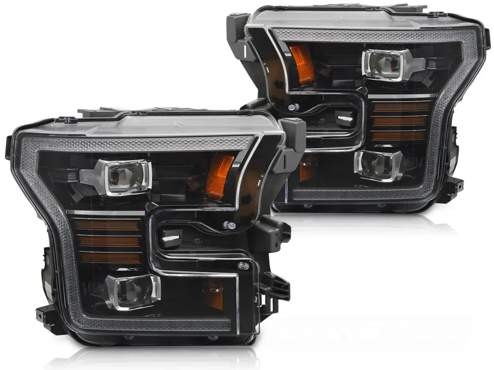Frontlykter Ford F150 MK13 (2014–2017) LED Svart - LPFOA7