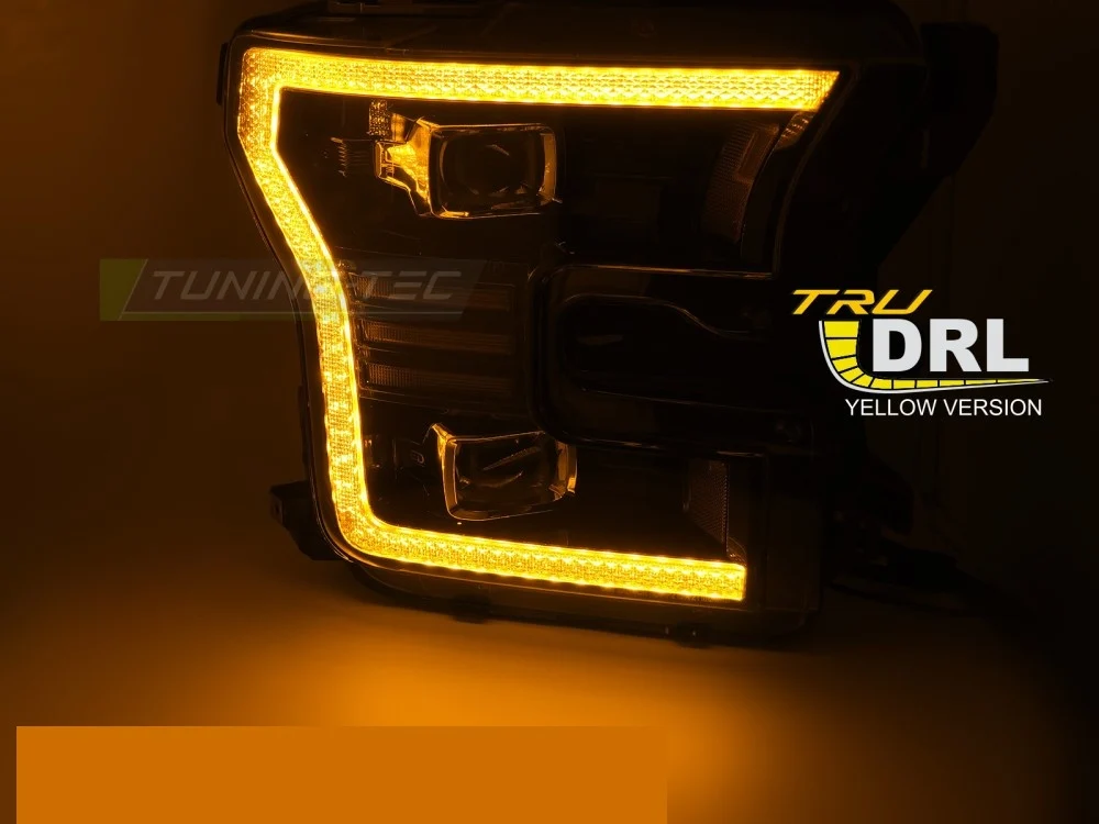 Frontlykter Ford F150 MK13 (2014–2017) LED Svart - LPFOA7