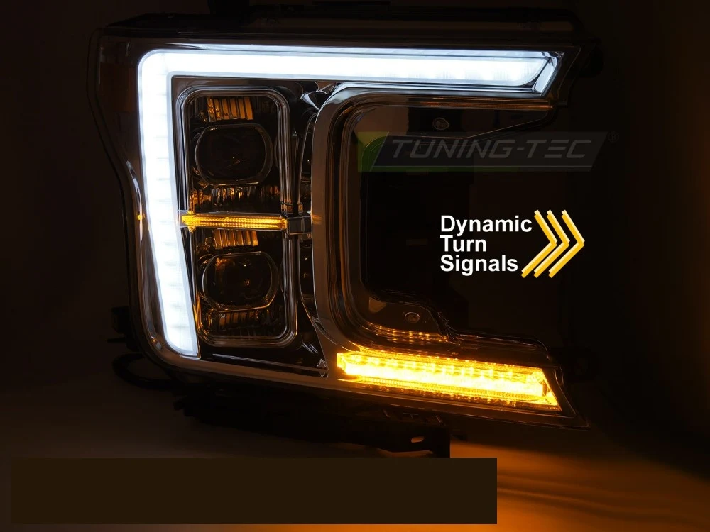 Frontlykter Ford F150 MK13 (2017–2020) Full LED Krom - LPFOB7