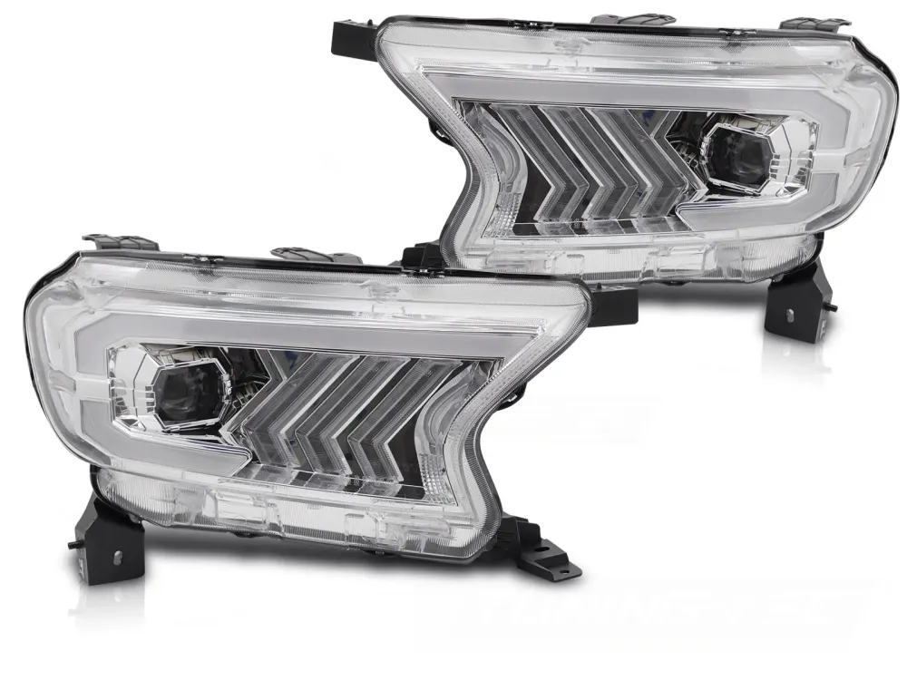 Frontlykter Ford Ranger V (2016–2022) Tube Light Krom - LPFOB9