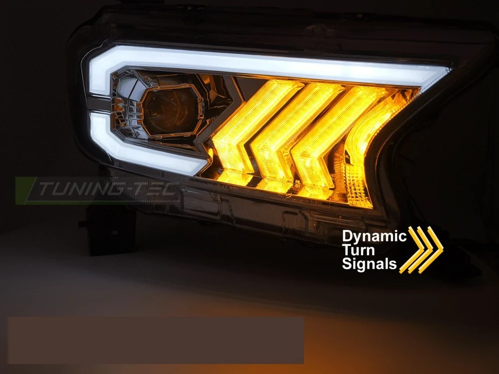 Frontlykter Ford Ranger V (2016–2022) Tube Light Krom - LPFOB9