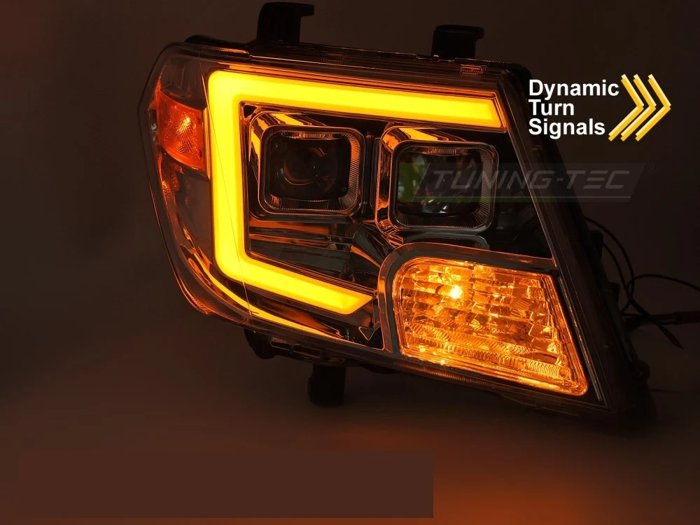 Frontlykter Nissan Frontier (2010–2014) LED Tube Krom - LPNI09