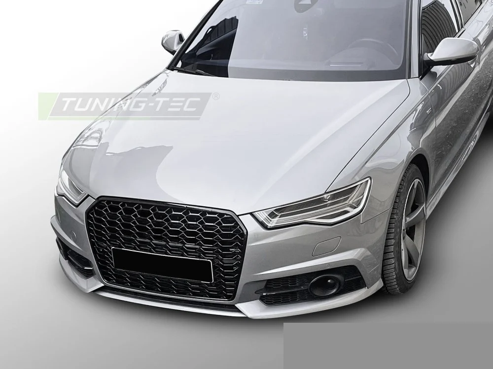 Grill Audi A6 C7 (2014–2018) Sport Glossy Svart - GRAU89