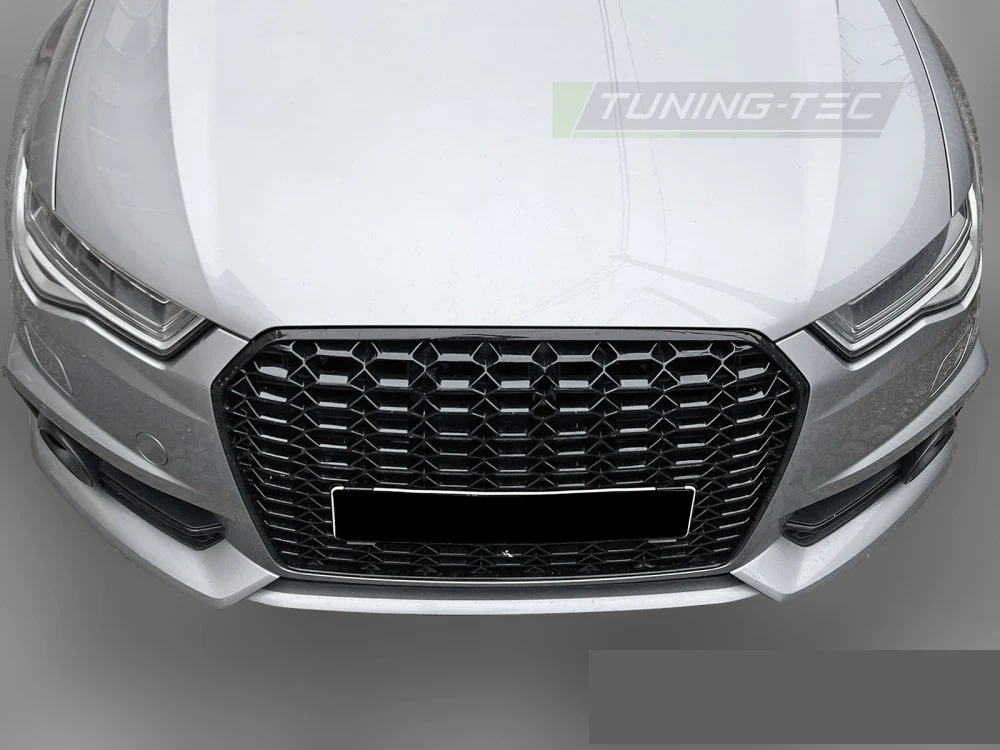 Grill Audi A6 C7 (2014–2018) Sport Glossy Svart - GRAU89