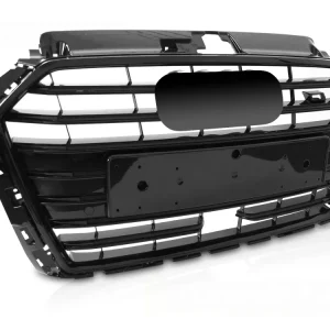 Grill Audi A3 8V 2017-2020 gloss sort med PDC og ACC - GRAUE0