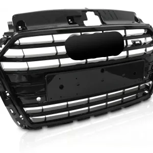 Grill Audi A3 8V 2017-2020 Sport S Style gloss black PDC - GRAUD9