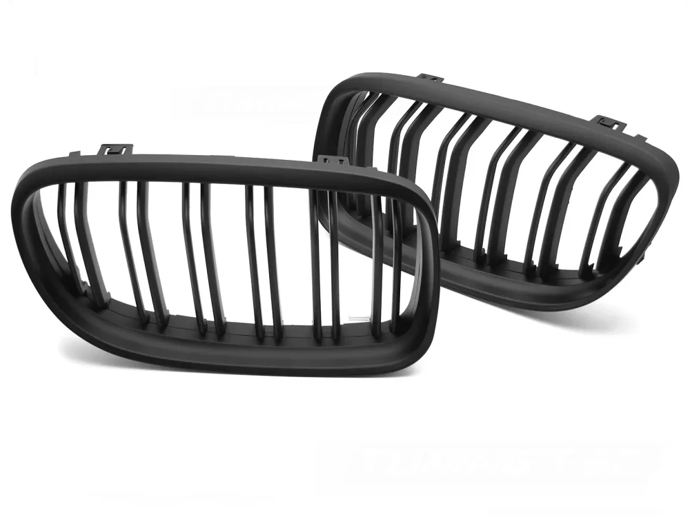 Grill BMW 3-Serie (E90/E91) 05-11 LCI - Matt Svart Double Bar