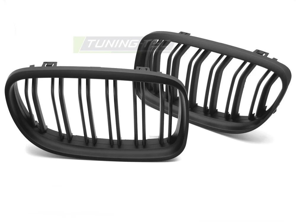 Grill BMW 3-Serie (E90/E91) 05-11 LCI - Matt Svart Double Bar