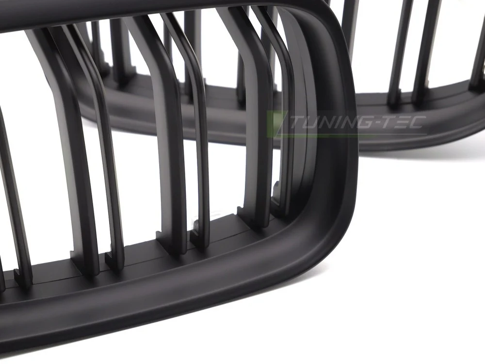 Grill BMW 3-Serie (E90/E91) 05-11 LCI - Matt Svart Double Bar