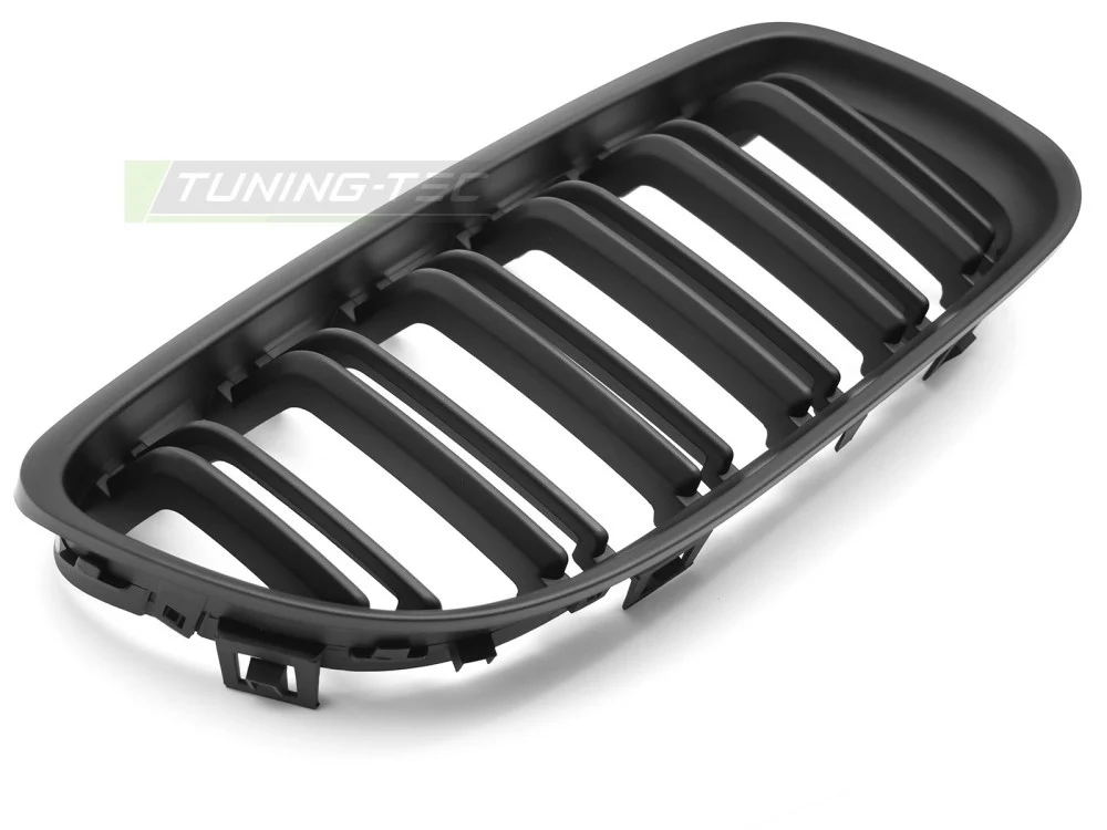 Grill BMW 3-Serie (E90/E91) 05-11 LCI - Matt Svart Double Bar