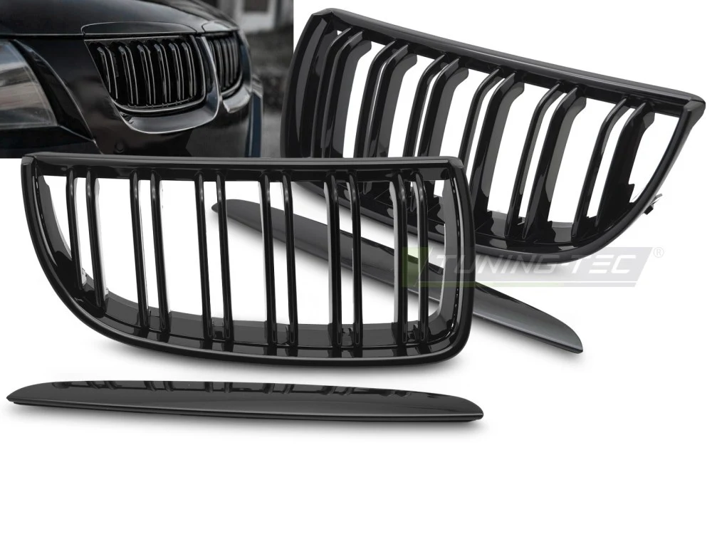 Grill BMW 3 Serie E90/E91 05-11 - Glossy Black Double Bar