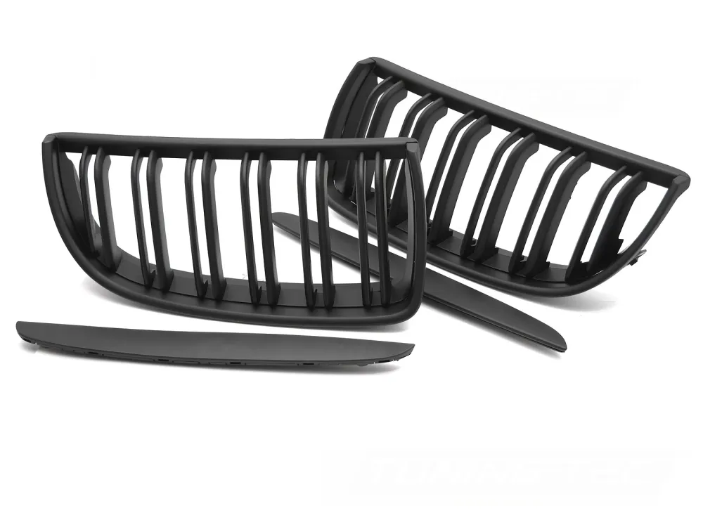 Grill BMW 3 Serie (E90/E91) 05-11 - Matt Svart Double Bar