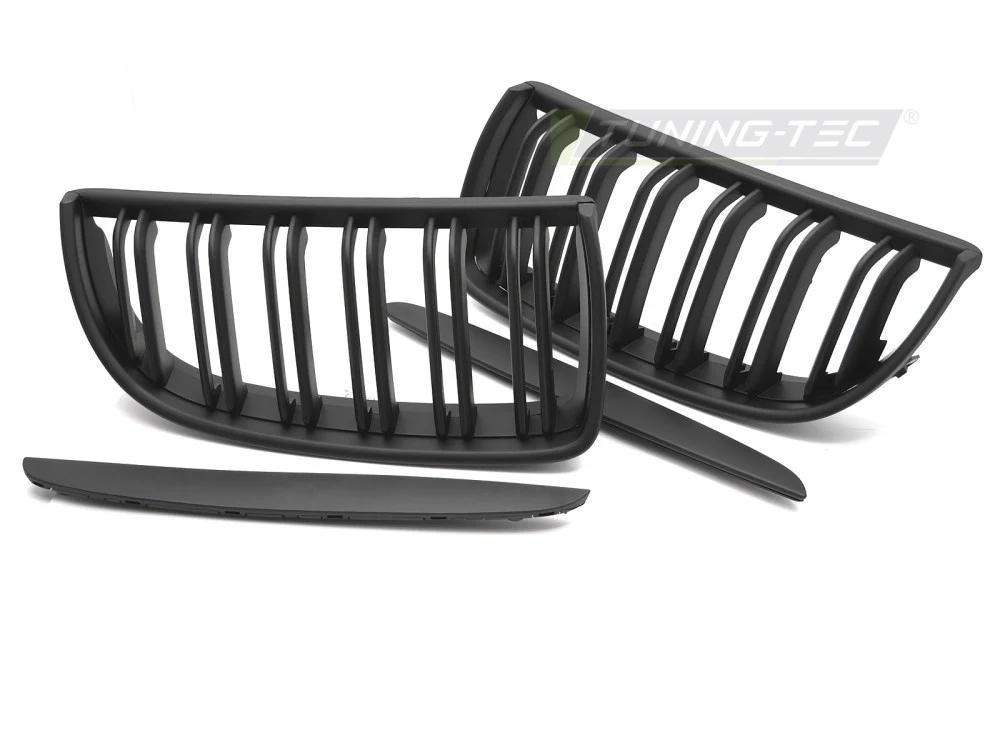 Grill BMW 3 Serie (E90/E91) 05-11 - Matt Svart Double Bar