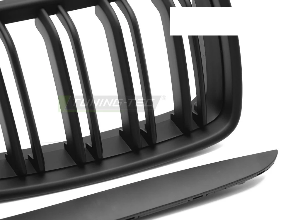 Grill BMW 3 Serie (E90/E91) 05-11 - Matt Svart Double Bar