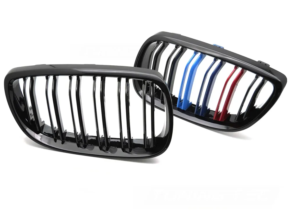 Grill BMW 3 Serie E92/E93 06-10 - Sport Glossy Black Tri-Colour Double Bar