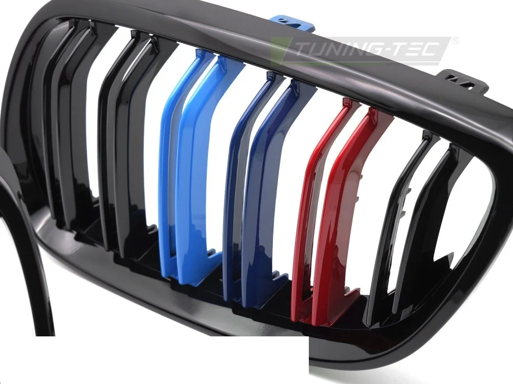 Grill BMW 3 Serie E92/E93 06-10 - Sport Glossy Black Tri-Colour Double Bar