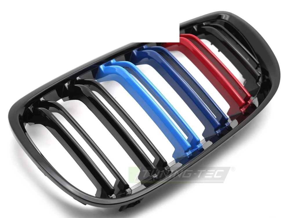 Grill BMW 3 Serie E92/E93 06-10 - Sport Glossy Black Tri-Colour Double Bar