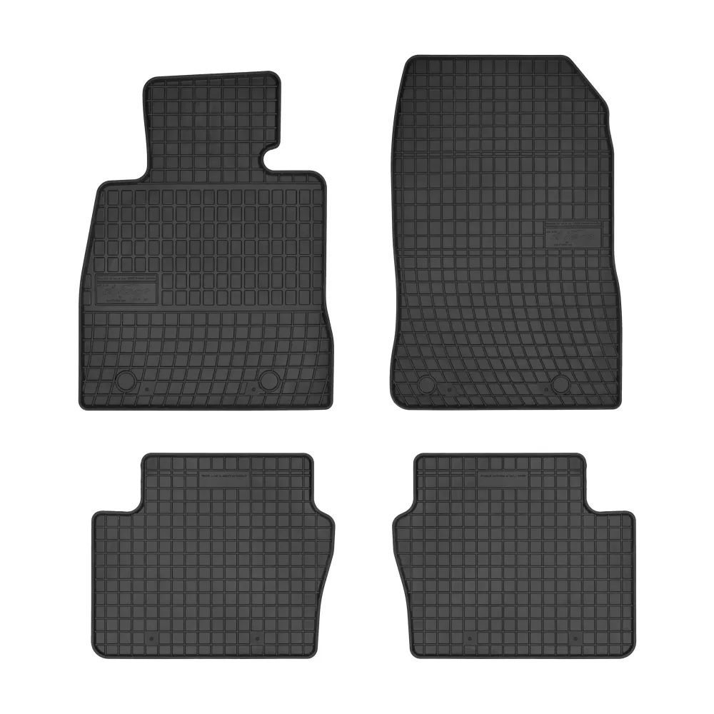 Gulvmatter Mazda 2 (2014-2023) – med sidekant på 1 cm | Frogum