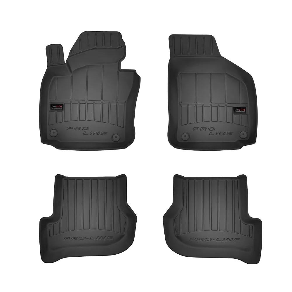 Gulvmatter Skoda Octavia II (2004-2013) – 3D Premium med sidekant | Frogum