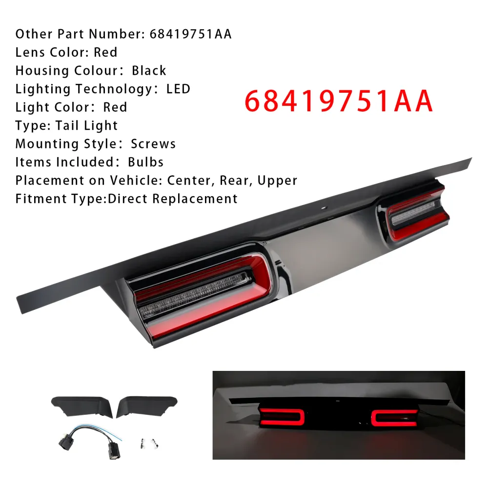 Hale stopp backup lampe halelys ledet Dodge Challenger SRT Hellcat 2015-2023