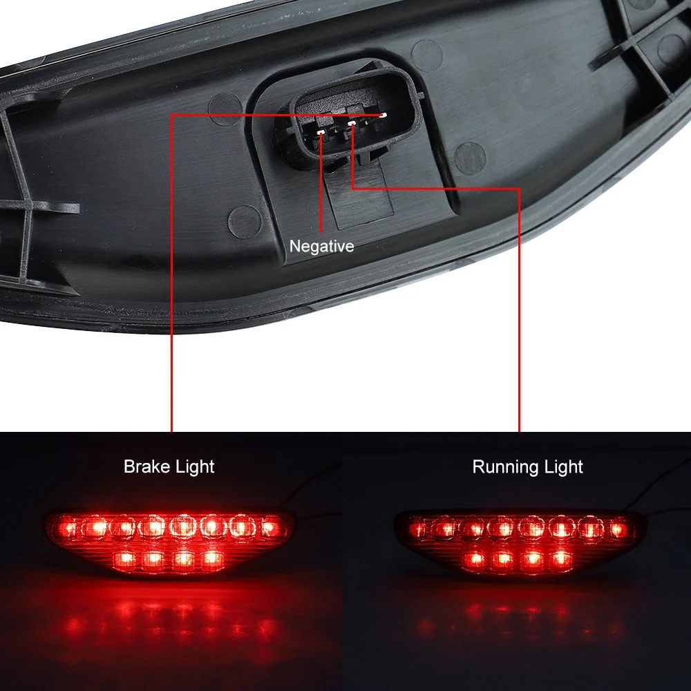 LED-baklys bakbremse baklys til HONDA TRX450R & TRX450ER 2006-2014 Svart