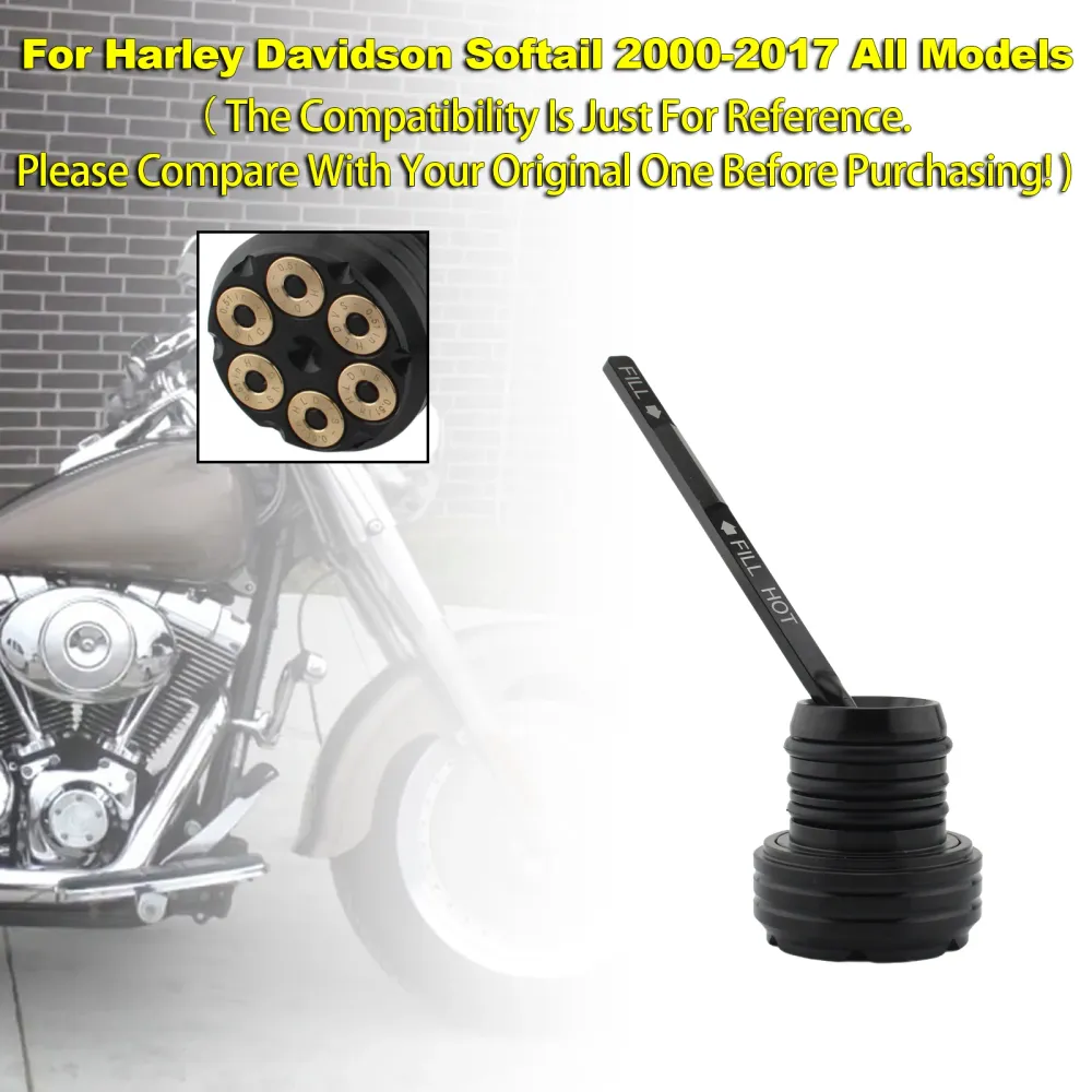 Olje dipestick tank cap plugg softail 2000-2017 Alle modeller