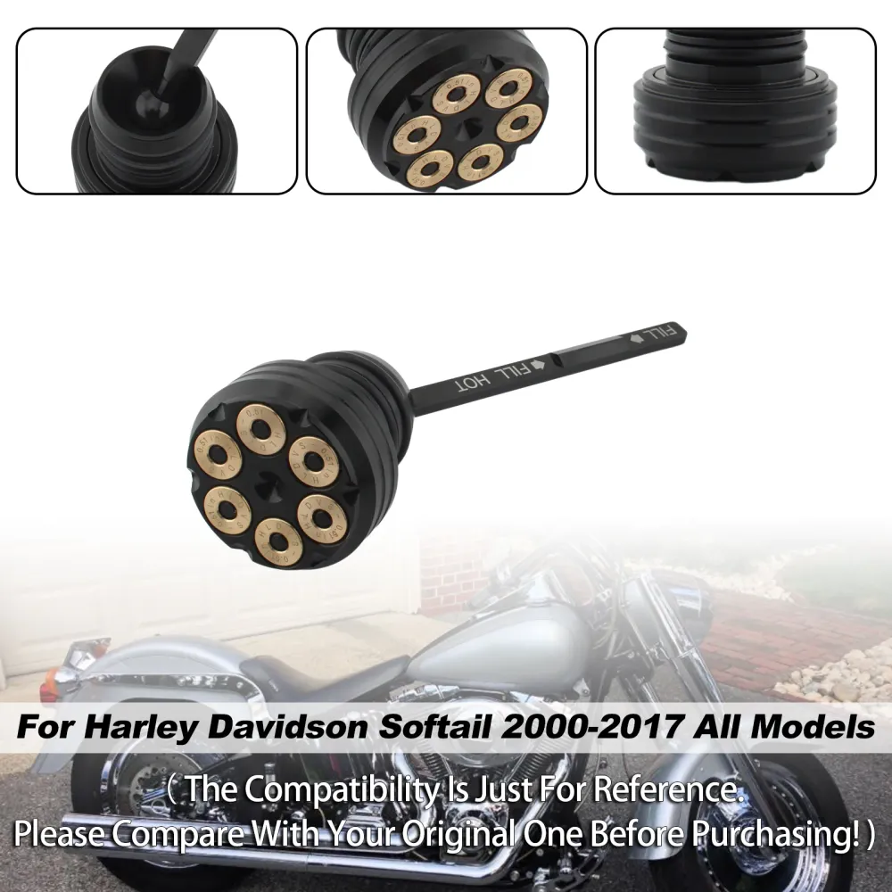 Olje dipestick tank cap plugg softail 2000-2017 Alle modeller