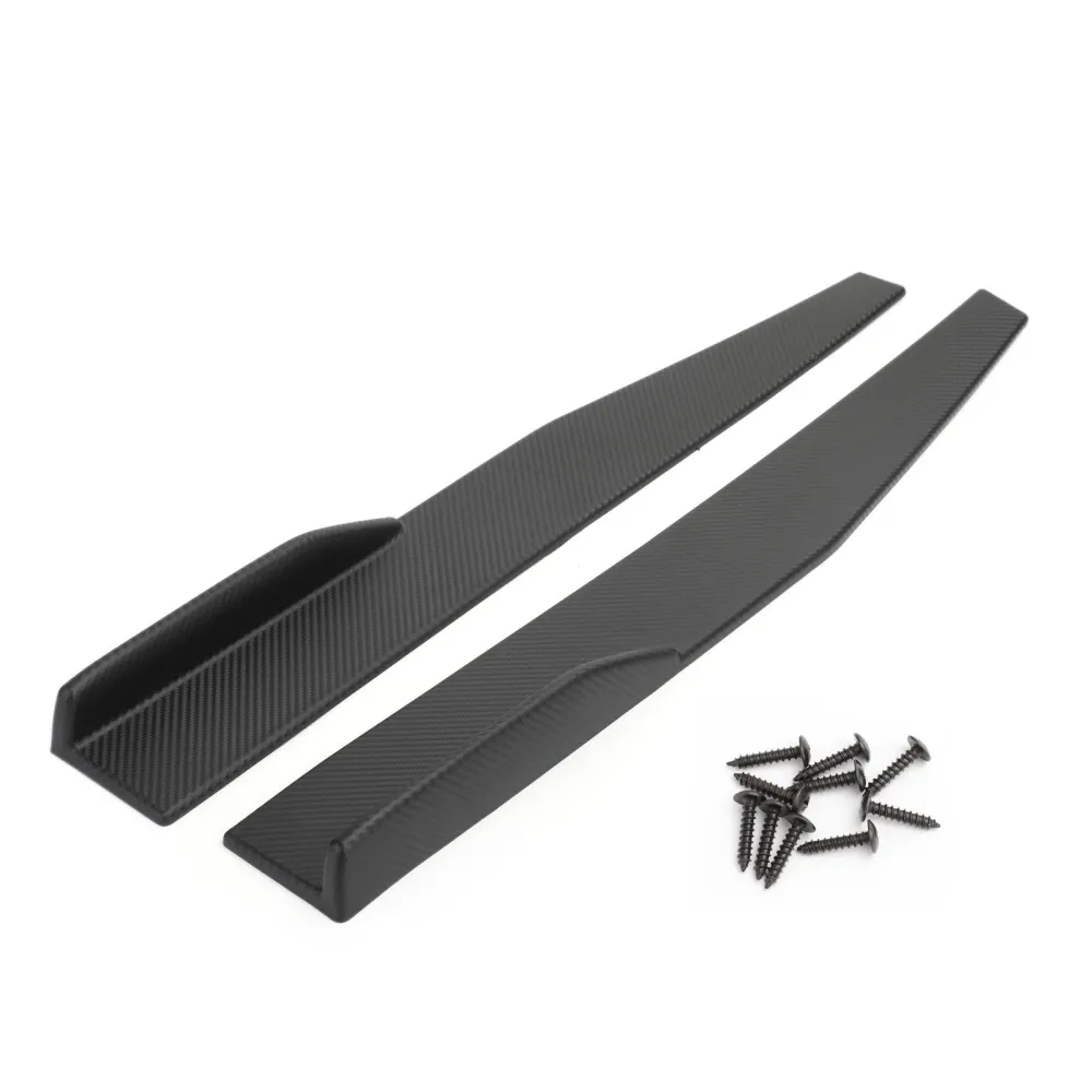 Par 86cm Car Carbon Fiber Side Skirts Rocker Splitters Diffuser Winglet Wings Generic
