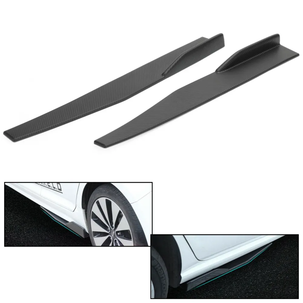 Par 86cm Car Carbon Fiber Side Skirts Rocker Splitters Diffuser Winglet Wings Generic