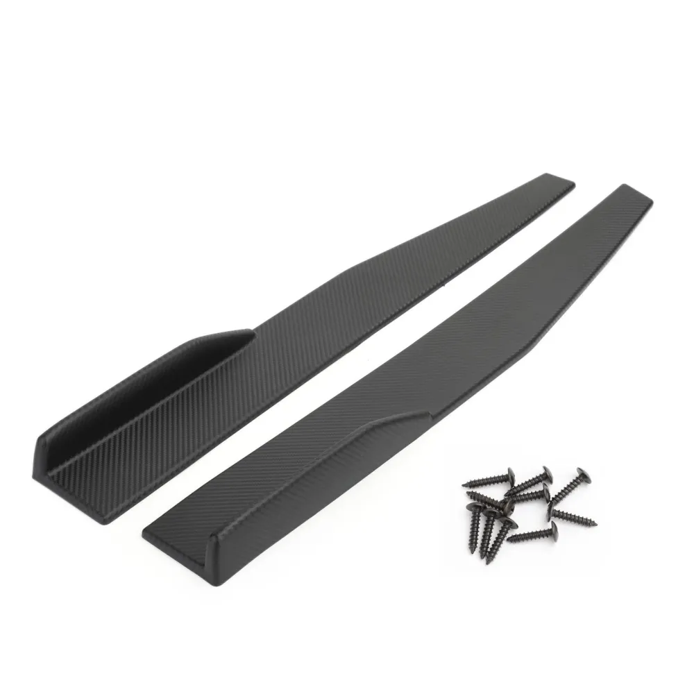 Par 86cm Car Carbon Fiber Side Skirts Rocker Splitters Diffuser Winglet Wings Generic