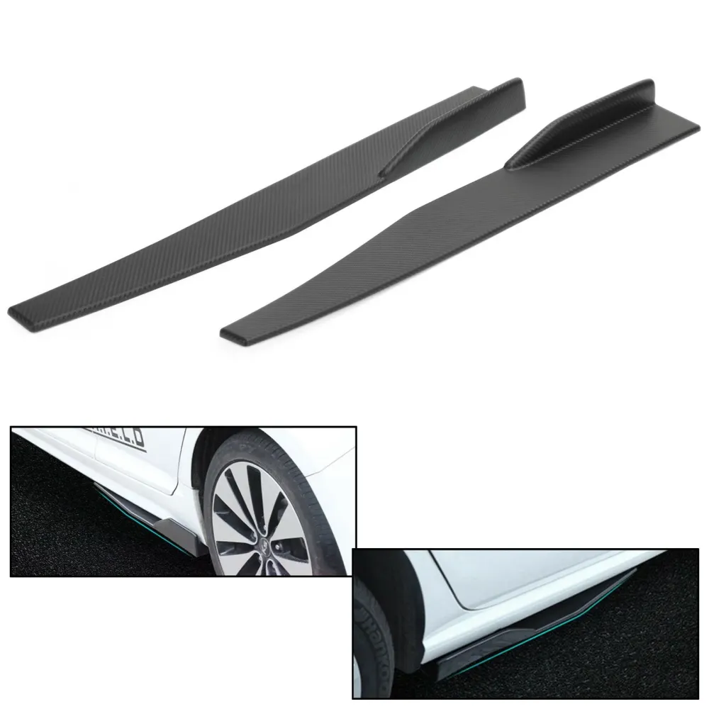 Par 86cm Car Carbon Fiber Side Skirts Rocker Splitters Diffuser Winglet Wings Generic