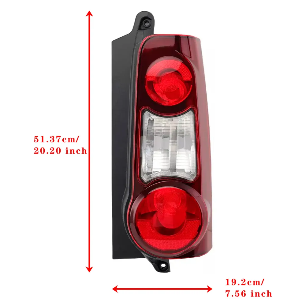 Right Side Tail Light Lens Housing 9677205480 Peugeot Partner 2012-2019