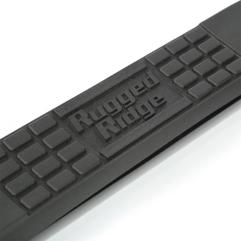 Rugged Ridge 3- Round Side Steps Black 07-18 2-Door Jeep Wrangler