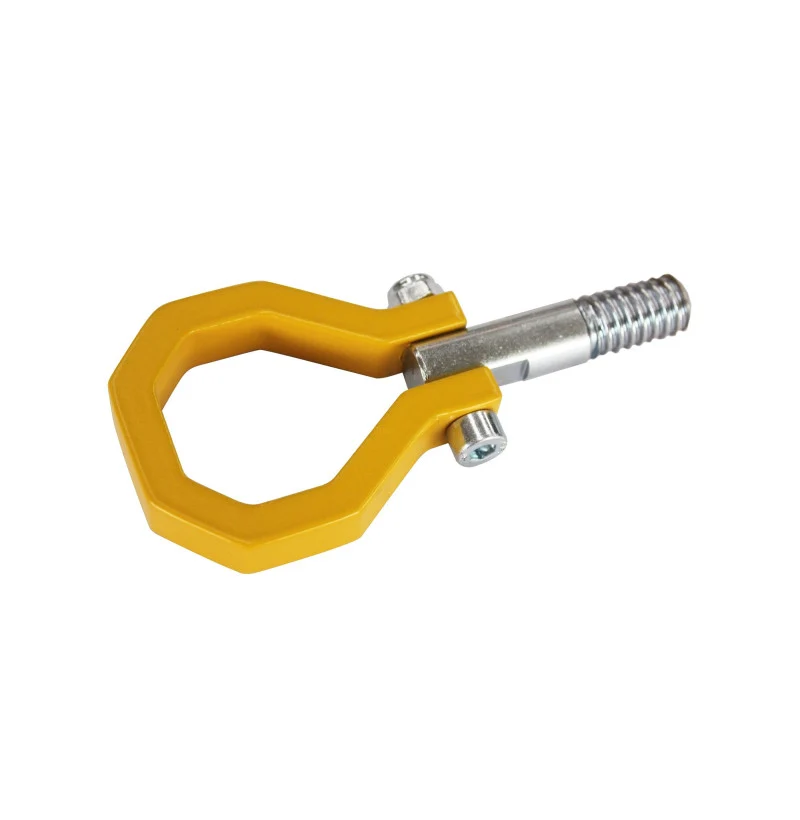 Slepekrok (Tow Hook) til BMW E36 E46 – Drift & Motorsport, gul, S355-stål 10 mm