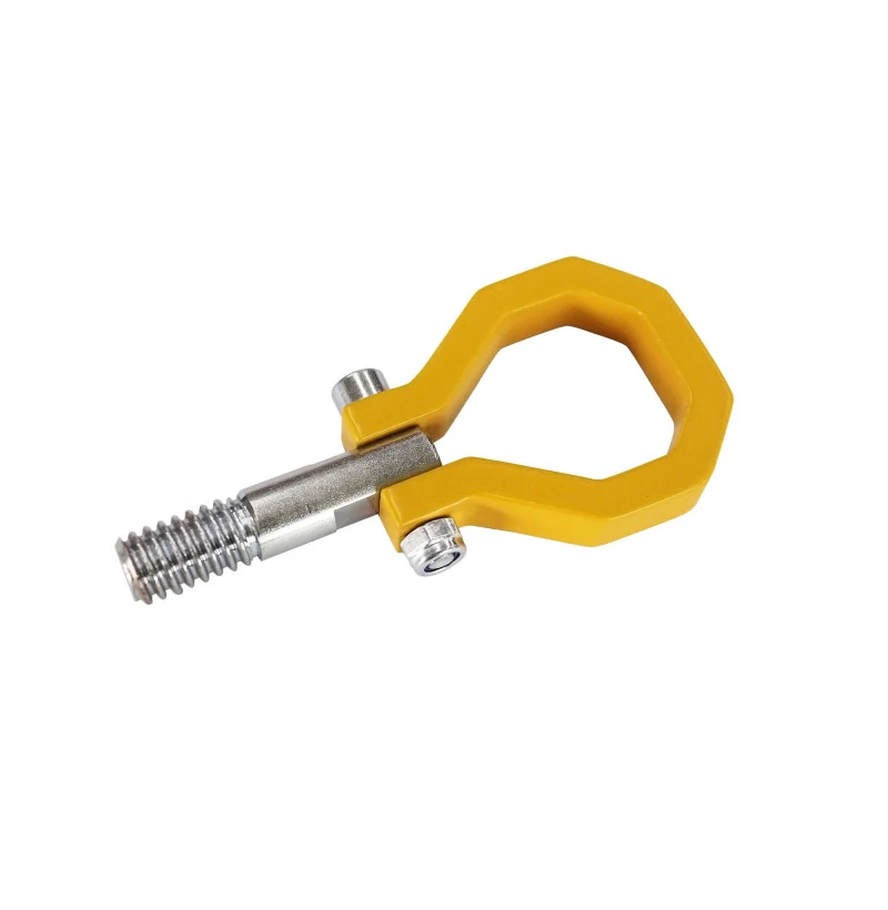 Slepekrok (Tow Hook) til BMW E36 E46 – Drift & Motorsport, gul, S355-stål 10 mm