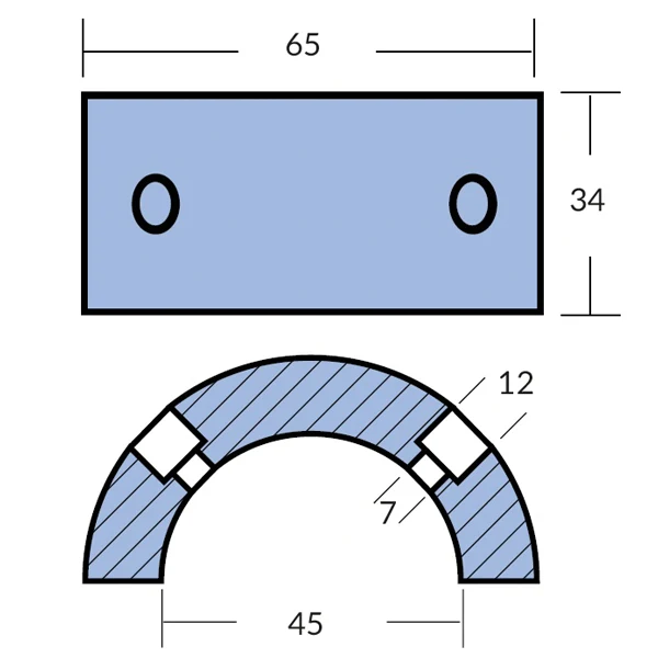 Tecnoseal, Gori foldepropellanode, 3-blads propellaksel, sink 15-16 1⁄2", 1141451