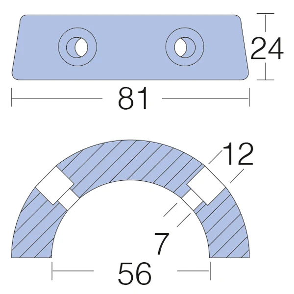Tecnoseal, Sink Gori Ring Anode 3 Bl. 15"-16,5" Saildrive, 1141447