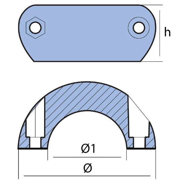 Tecnoseal, Skaftanode Ø45mm, 20mm Høyde, 1143221