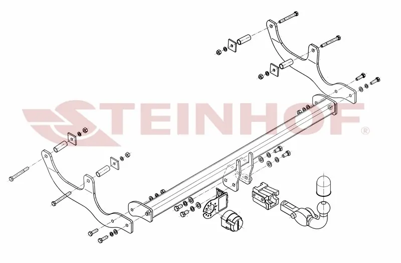 Tilhengerfeste Dacia Sandero Stepway (2008-2012) – avtagbart | Steinhof