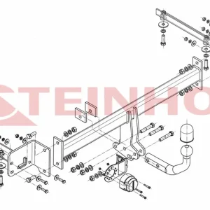 Tilhengerfeste Honda Civic 4D (eksl. Hibrid) (2012-2017) – fastmontert | Steinhof