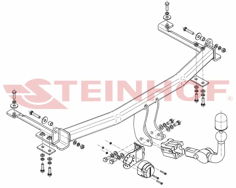 Tilhengerfeste Honda Jazz II 5D (GD/GE) (2002-2008) – avtagbart | Steinhof