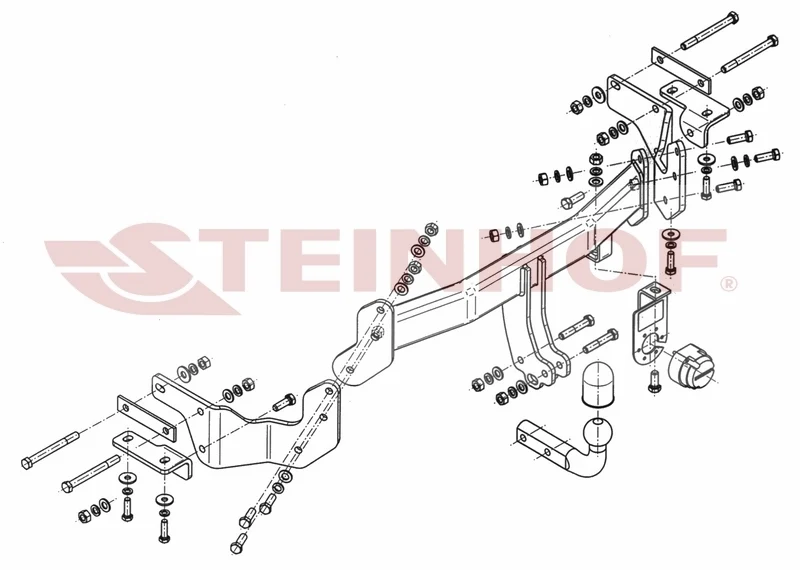 Tilhengerfeste Kia Sorento II (2012-2014) – fastmontert | Steinhof